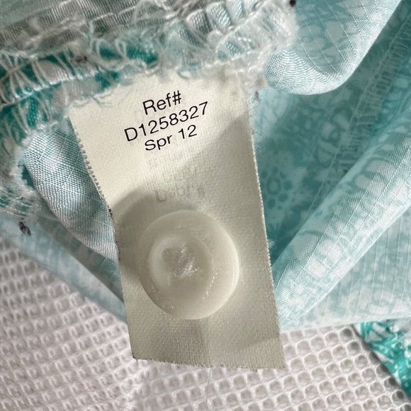 Eddie Bauer Shirt Button Up Size XXL Outdoor Back Vent TopTeal & White Floral - Picture 7 of 7